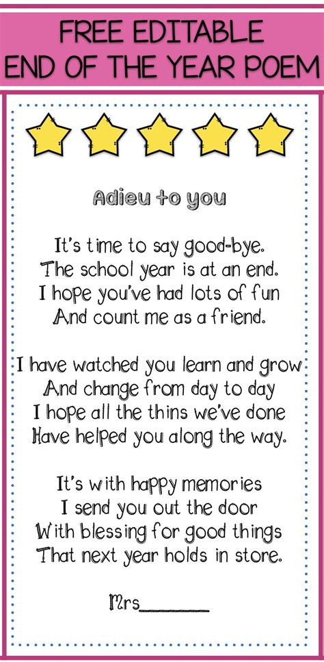 End of year poems for students from teachers. Things To Know About End of year poems for students from teachers. 